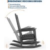 Adirondack Outdoor Rocking Chair, All Weather HDPE Plastic Patio Rocker Chair with Wide Armrests - 4 of 4