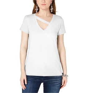 I.N.C International Concepts Womens Solid Basic T-Shirt, White, X-Large - 1 of 1