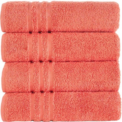 4pc Turkish Cotton Bath Towel Set