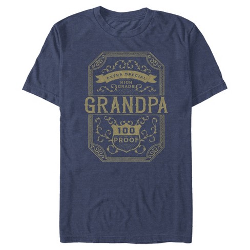 Men s Lost Gods 100 Proof Grandpa T Shirt Navy Blue Heather 2X Large