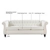 Sapphtopaz Couches for Living Room Sofa Sleeper Sofa with Rolled Arm and Tufted Backrest Sofa Bed Cloud Couch for Bedroom,Black - 3 of 4