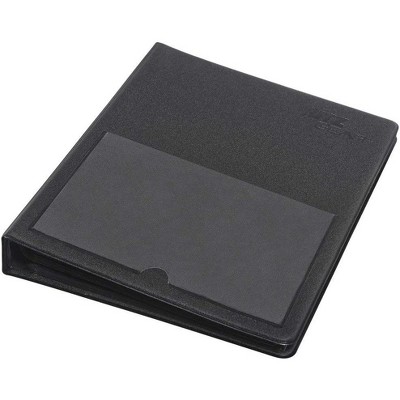 Black PVC Photo Album with Transparent Cover Pocket for 4x6 Photos