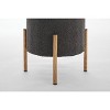 NicBex Modern Round Storage Ottoman Versatile Foot Stool with Metal Base, Removable Lid for Bedroom, Living Room, Gray - 3 of 4