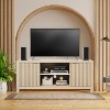65" Fluted TV Stand - Modern Entertainment Center w/ 2 Storage Cabinets & Open Shelves | Heavy-Duty Console for Living Room & Bedroom - 2 of 4