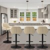Set of 2 Mid Century Modern Leatherette Gaslift Adjustable Swivel Bar Stools - Glitzhome - 4 of 4