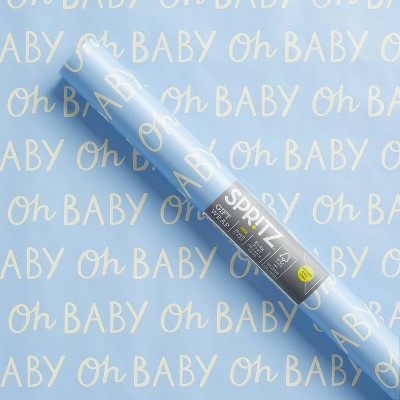 Oh Baby' Gift Wrapping Paper Blue - Spritz™