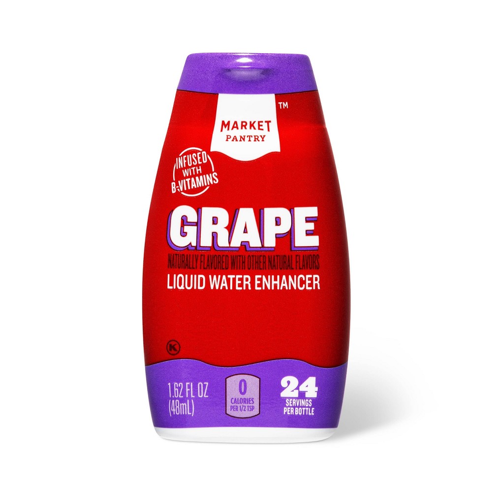 Grape Liquid Water Enhancer Drops - 1.62 fl oz - Market Pantry™