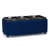CAVINAS Faux Leather Storage Ottoman Bench with 3 Flip Over Serving Trays,Modern Storage Ottoman,Storage Benches for Living Room,Bedroom - 4 of 4