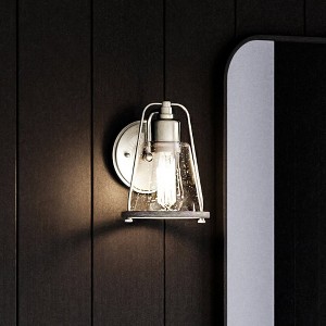 Urban Ambiance Luxury Coastal Wall Sconce 8.25''H x 6''W,  Brushed Nickel Finish,  Kempsey Collection, UHP4070 - 1 of 4