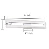 Claxy White Bathroom Vanity Light Modern Wall Sconce - 2 of 4