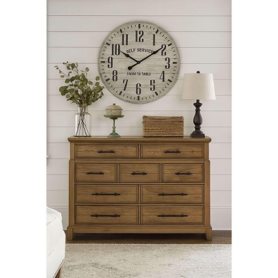 ORRD 9-Drawer Dresser - Caramel finish