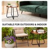 Maggift Patio End Tables, Modern Decorative Side Tables, Stylish Design for Patio, Living Room, Indoor and Outdoor Use, Brown, 19.69"*19.69"*21.06" - 2 of 4