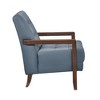 Leather Upholstered Accent Chair with Tufted Detail, Attached Cushions, Solid Wood Frame and Foam Padding - 3 of 4