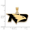 Black Bow Jewelry 14k Yellow Gold Plated Sterling Silver North Dakota Fighting Hawks NCAA Small Pendant - 2 of 3