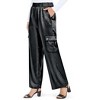 Collections Etc Satin Double Cargo Pants - 3 of 4