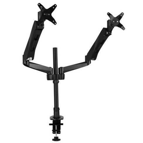 Mount-it! Height Adjustable Full Motion Two Monitor Computer Desk Mount ...