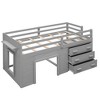 Twin Size Loft Bed with Cabinet and Shelf - 4 of 4