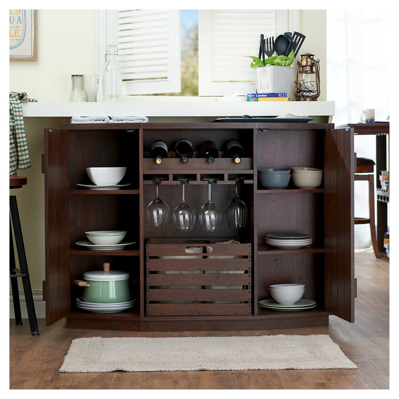Candy Plank Inspired Dining Buffet with Removable Crate Vintage Walnut - HOMES: Inside + Out, 4 of 9
