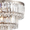 Vienna Full Spectrum Magnificence Satin Nickel Chandelier 14 1/4" Wide Modern Faceted Crystal Glass 7-Light LED Fixture for Dining Room House Kitchen - 3 of 4