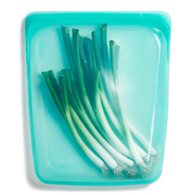 Reusable Extra Thick Silicone Food Storage Bag Green 6 Packs