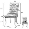 Velvet Lion Knocker Dining Chair Extra Large & High Back Stool Chrome - 2 of 4