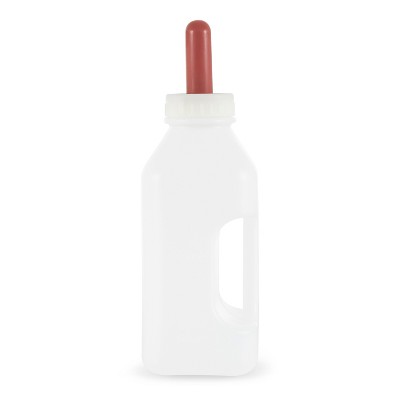 Tuff Stuff Products LBSH2 Screw Neck Nipple 2 Quart Calf Milk Bottle with Handle