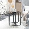 GlasFlength Living Room Modern Minimalist End Tables, Stylish and Fashion, Space Saving for Small Homes Spaces, Black,17.72”*17.72”*20.08" - 3 of 4
