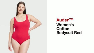 Women's Cotton Bodysuit - Auden™ Red XL - Yahoo Shopping