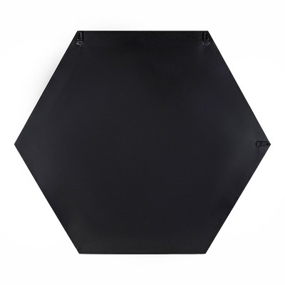 Elegant Hexagon Gold Metal Full-Length Mirror 30"x33"