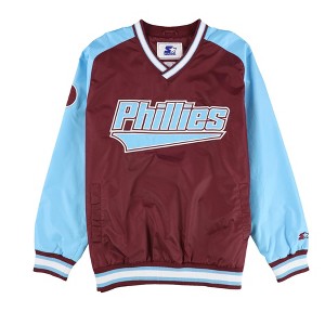 STARTER Mens Philadelphia Phillies Windbreaker Jacket - 1 of 3