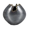 Modern Glam Metal Vase - Decorative Accent for Home, Office, Bedroom & Living Room - Distressed Metallic Finish - Stylish Centerpiece - 11" Black - 2 of 4