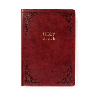 KJV Super Giant Print Reference Bible, Burgundy Leathertouch, Indexed - Large Print by  Holman Bible Publishers (Leather Bound) - 1 of 1