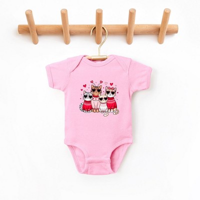 The Juniper Shop Valentine Kittens Baby Bodysuit