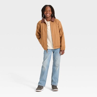 Детские куртки Cat & Jack Boys' Workwear Fashion Jacket - Cat & Jack™ Brown M — фото 3