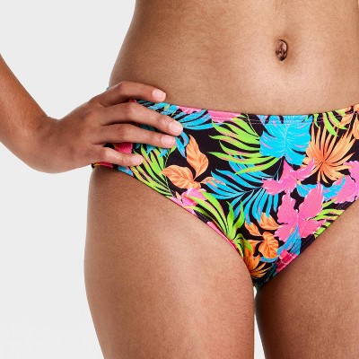 Art Class Girls' Tropical Floral Bikini Set - art class™ Black/Pink/Blue L — фото 2