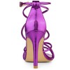 Allegra K Women's Open Toe Strappy Buckle Straps Stiletto Heel Sandals - 3 of 4