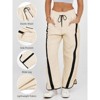 Imily Bela Women's Baggy Wide Leg Pants Casual Drawstring Elastic Waisted Contrast Color Workout Y2K Track Pants - 4 of 4