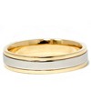 Pompeii3 Ladies Platinum & 18k Gold Two Tone Comfort Fit Wedding - 2 of 4