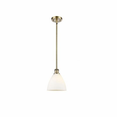 Bristol Glass - 1 Light Mini Pendant In Industrial Style-9.25 Inches Tall and 7.5 Inches Wide