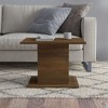 vidaXL Engineered Wood Coffee Table - Stylish and Durable Couch Table with Ample Space for Storage - Brown Oak - Easy to Assemble, 21.9"x21.9"x15.7" - 4 of 4