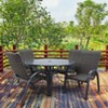 Courtyard Casual Santa Fe 5 pc Wicker 48" Round Dining Set With Wicker Chairs  Includes one Round table and 4 Wicker Chairs - 2 of 4