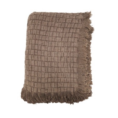 Saro Lifestyle Warm Waffle Weave Throw