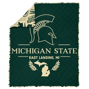 NCAA Michigan State Spartans 60 x 80 Quilted Throw Blanket - 1 of 4