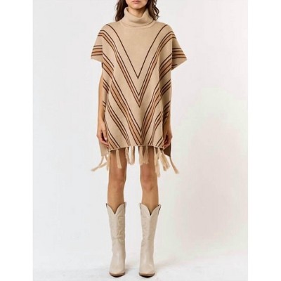 Women's Hallie Striped Tassel Sweater Pullover - lalavon