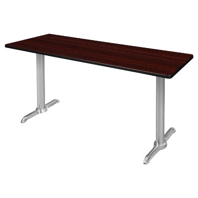 72" Via Training Dining Table Mahogany/Chrome - Regency