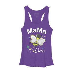 Women's Design By Humans Mama Bee Floral Pattern By Aminemangaka1 Racerback Tank Top - 1 of 2