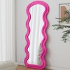Lyngins Flannel Full Length Mirror, Wave Floor Mirror with Stand for Bedroom, Dual Use (Oblique/Wall/Standing), Full Body Mirror for Dressing Room - 2 of 4