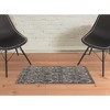 HomeRoots 2' X 3' Ivory Blue And Burnt Orange Floral Area Rug With Fringe - 2 of 4
