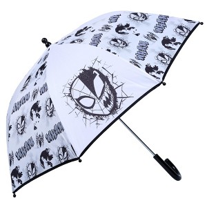 Disney Marvel Spider-Man & Venom Comic Book Stick Umbrella for Kids - Black/White - 1 of 3