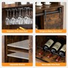 70'' Tall Coffee Bar Cabinet with Sliding Doors, Farmhouse Kitchen Hutch with Bottle Rack & Open Shelves, Buffet Cabinet for Dining Room, Kitchen - 2 of 4